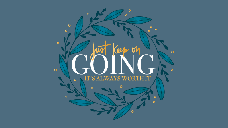 Vinyl Teppich Text mach einfach weiter - TenStickers