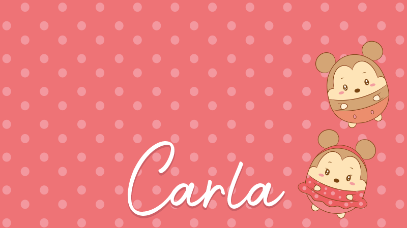 Vinyl Teppich kindlich babymäuse mit namen - TenStickers