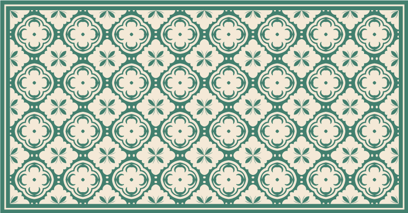 Vinyl Teppich Marmor elegantes florales element - TenStickers