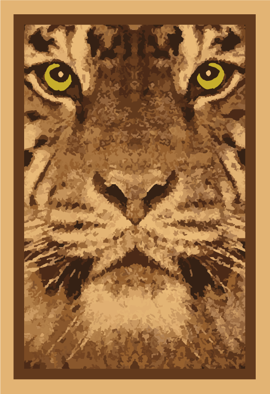 Vinyl Teppich Tiere majestätisches tigergesicht - TenStickers