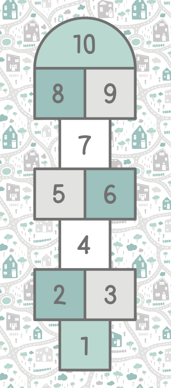 Vinyl Teppich Spiele himmel-und-hölle-spielplatz - TenStickers