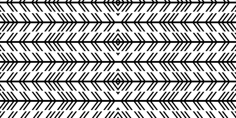 Vinyl Teppich gestreift chevron-schwarze linien - TenStickers