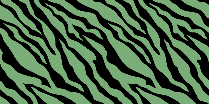 Vinyl Teppich Tiermuster zebra grüne streifen - TenStickers