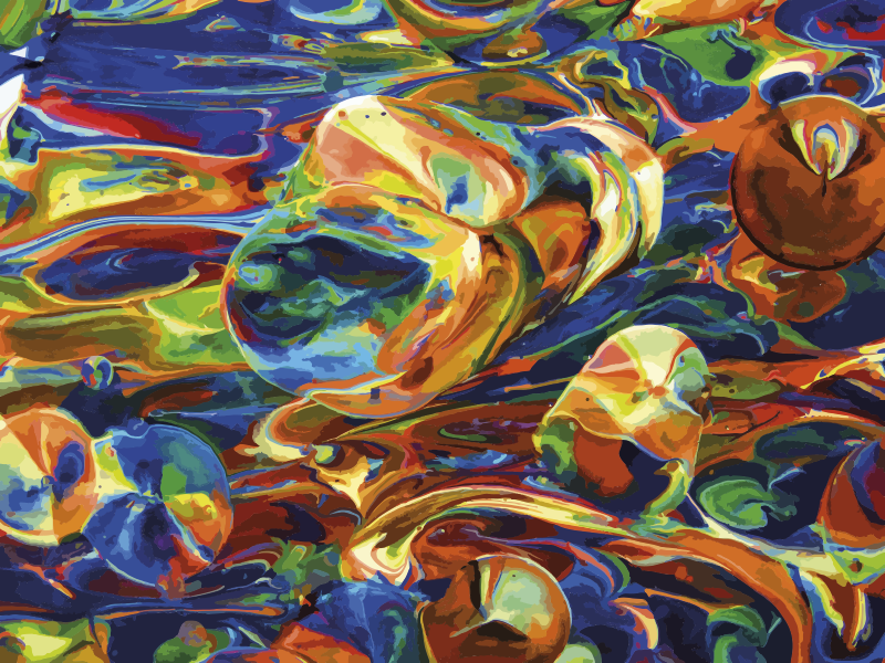 vinyl teppich strukturiert bunte wirbeleffekte - TenStickers