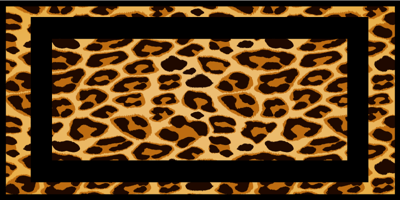 Vinyl Teppich Tiermuster rechteckiges leopardenmotiv - TenStickers
