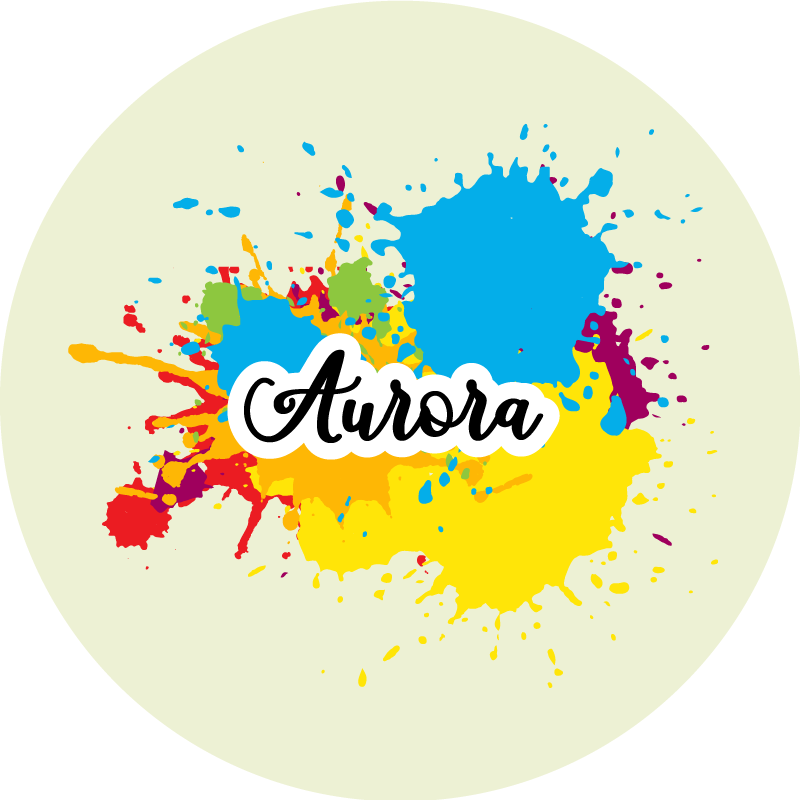 vinyl teppich strukturiert splash-artwork mit namen - TenStickers