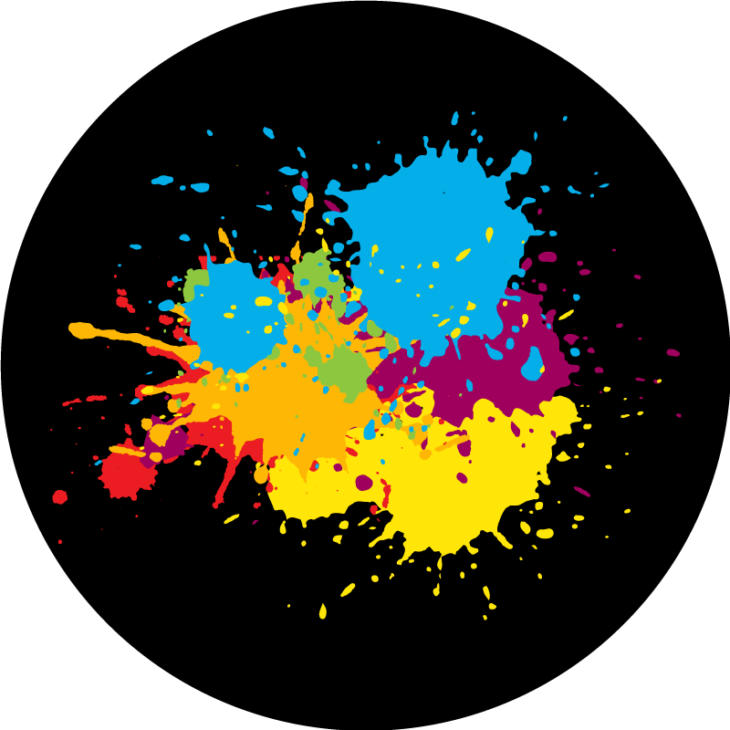 Vinyl Teppich Jugendzimmer bunte spritzflecken - TenStickers