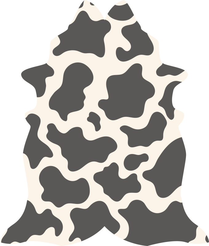 Vinyl teppich tiermuster im kuhfell-design - TenStickers