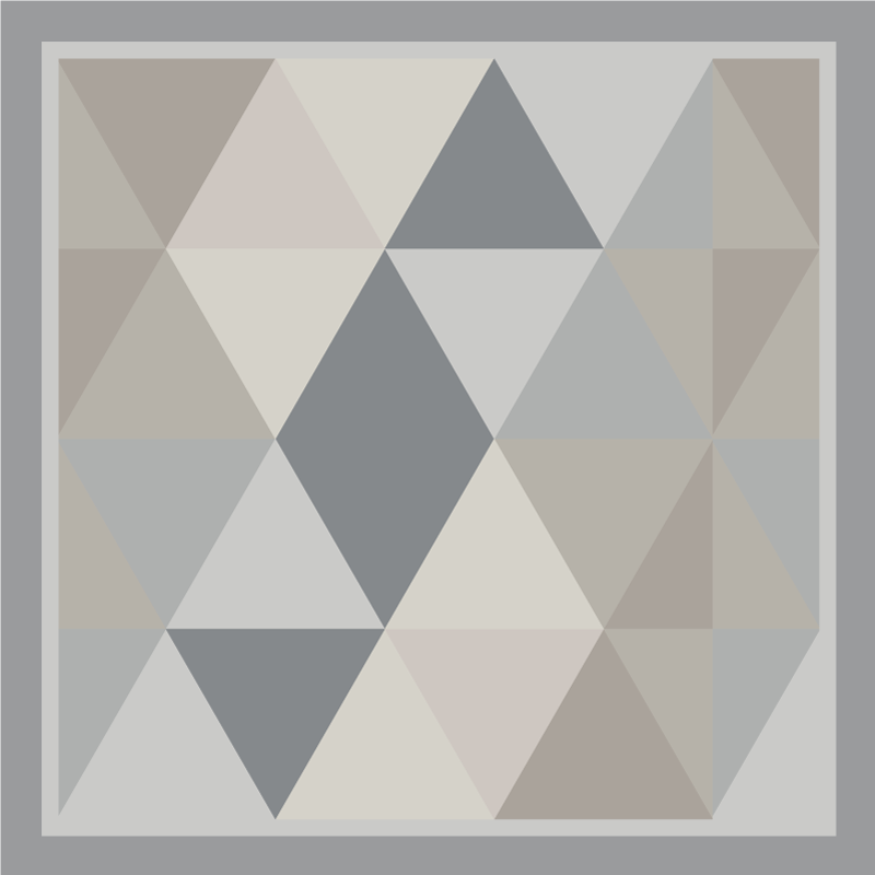 Vinyl Teppich geometrisch dreieckige graue harmonie - TenStickers