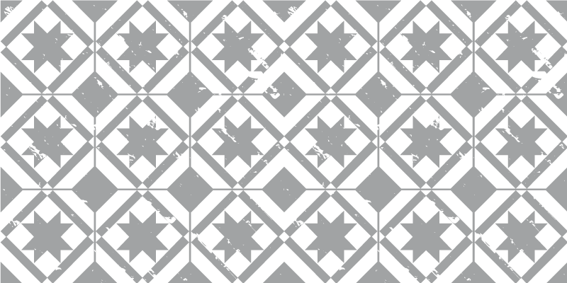 Vinyl teppich mosaik mit sternenmuster fliesen - TenStickers
