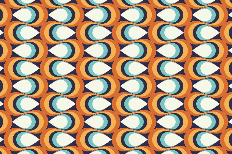 Vinyl Teppich geometrisch retro-wirbelelement - TenStickers