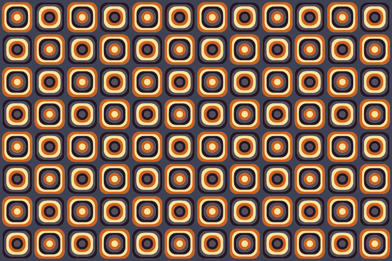 Vinyl Teppich Wohnzimmer retro-kreismuster - TenStickers