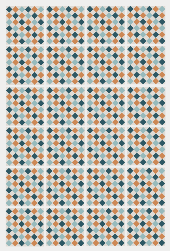 Vinyl Teppich Badezimmer abstrakte geometrische fliesen - TenStickers