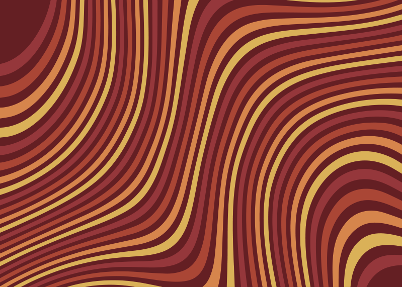 Vinyl Teppich Vintage welliger retro-farbfluss - TenStickers