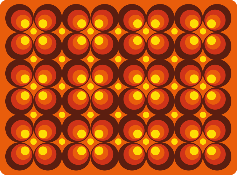 Vinyl Teppich Textur retro-kreismuster - TenStickers