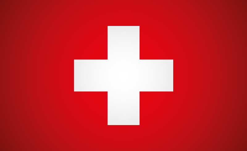 Vinylteppich modern Schweizer flagge - TenStickers