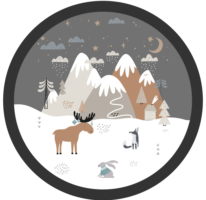 Vinyl Teppich Baby skurrile wildnisszene - TenStickers