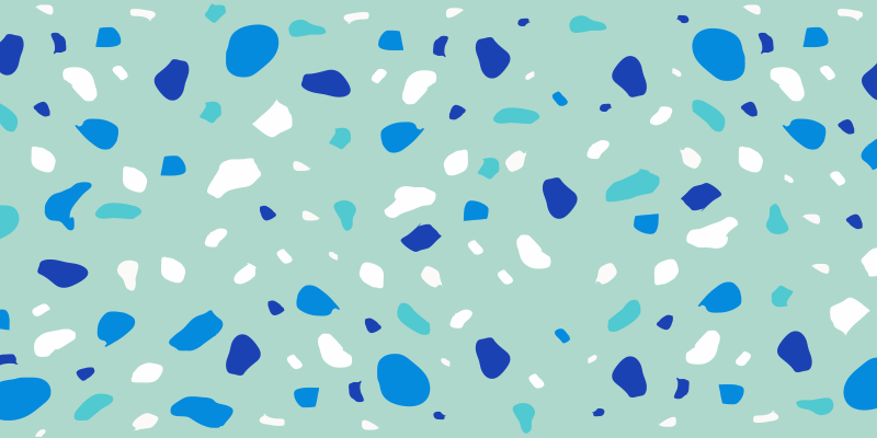 Strukturierter vinyl teppich in blau terrazzo - TenStickers