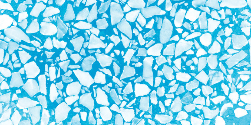Vinyl Teppich Steinoptik kühles azurblaues mosaik - TenStickers