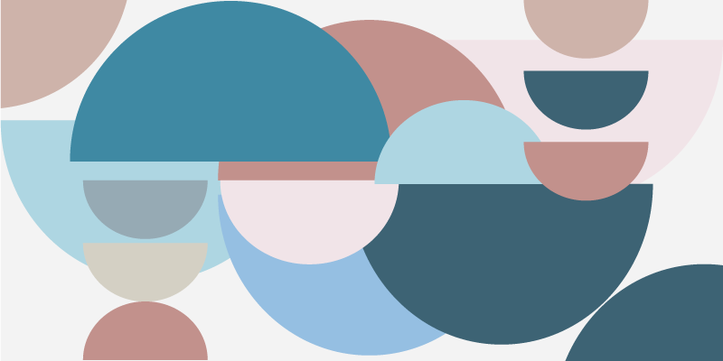 Vinyl Teppich geometrisch variationen kreisförmiger formen - TenStickers