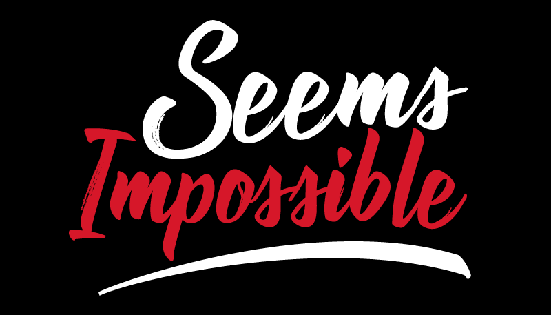 Vinyl Teppich Text scheint unmöglich - TenStickers