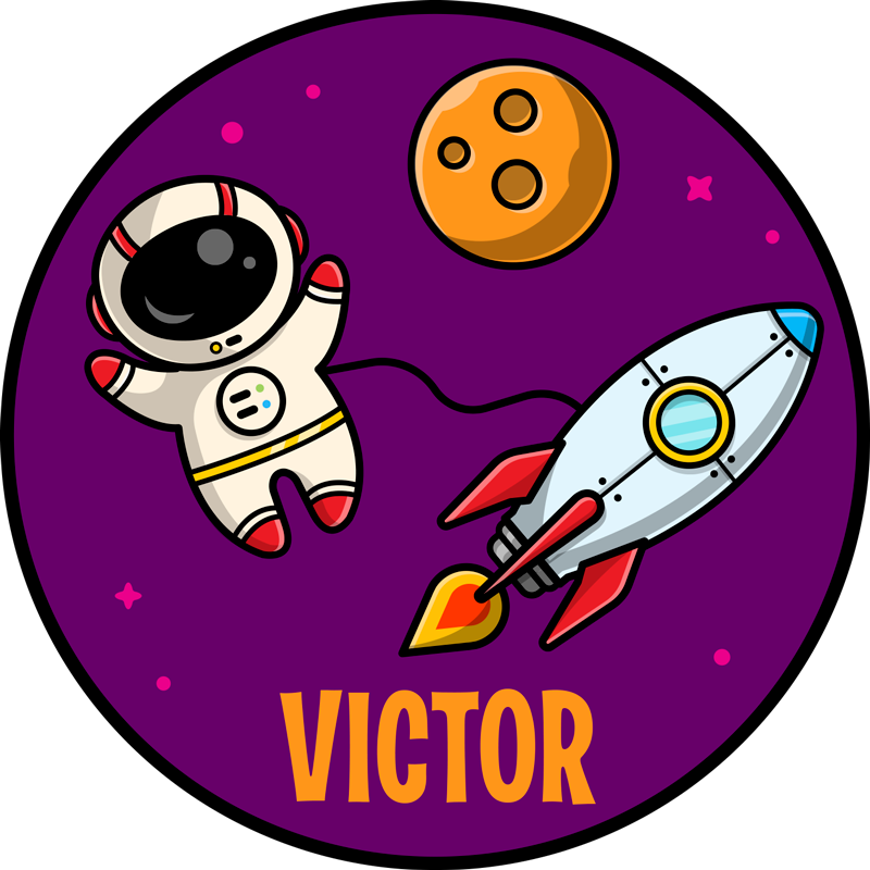 Vinyl Teppich kindlich expedition mit namen - TenStickers