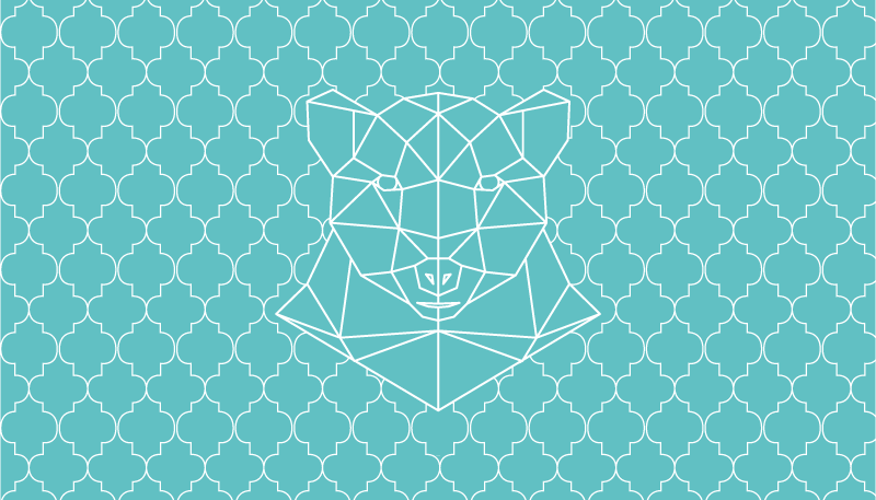 Vinyl Teppich Tiere geometrisches bärendesign - TenStickers