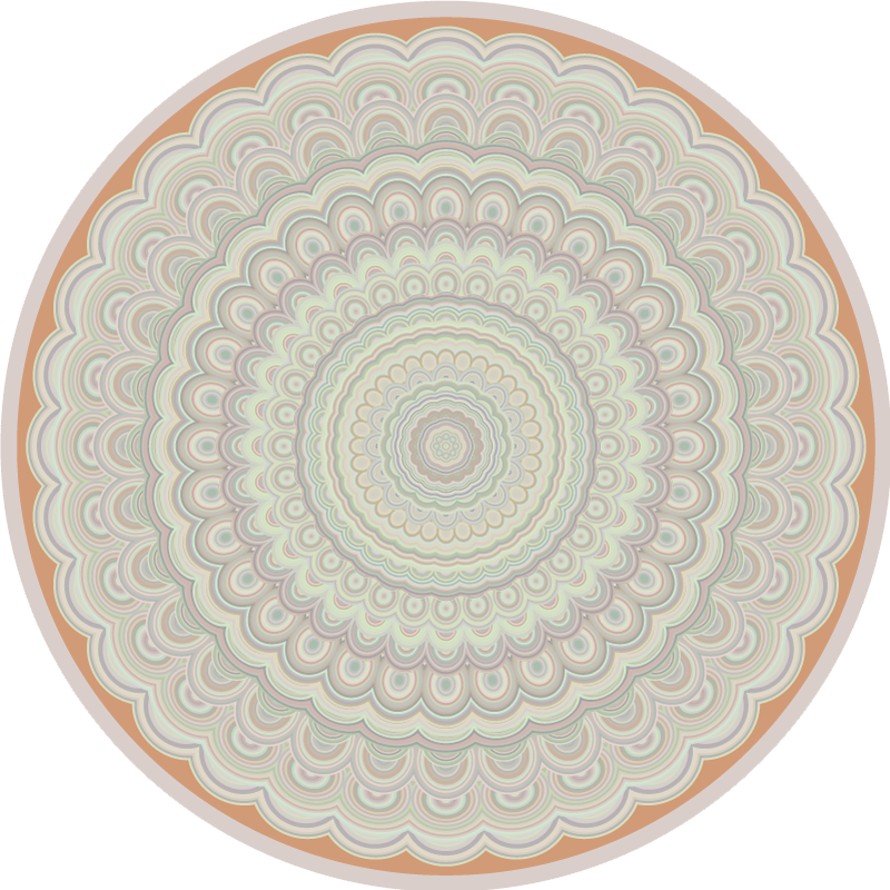 Vinylteppich Mandala Kreisförmiges beiges mandala - TenStickers