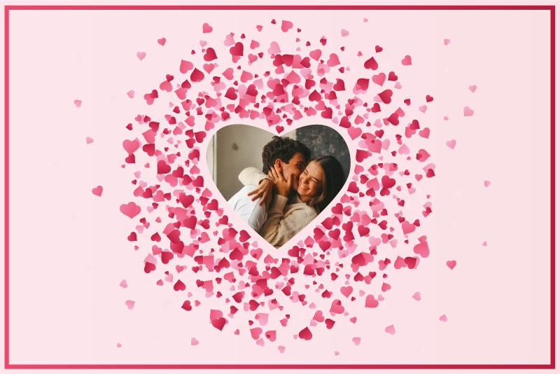 Vinyl Teppich Schlafzimmer herzform mit foto - TenStickers