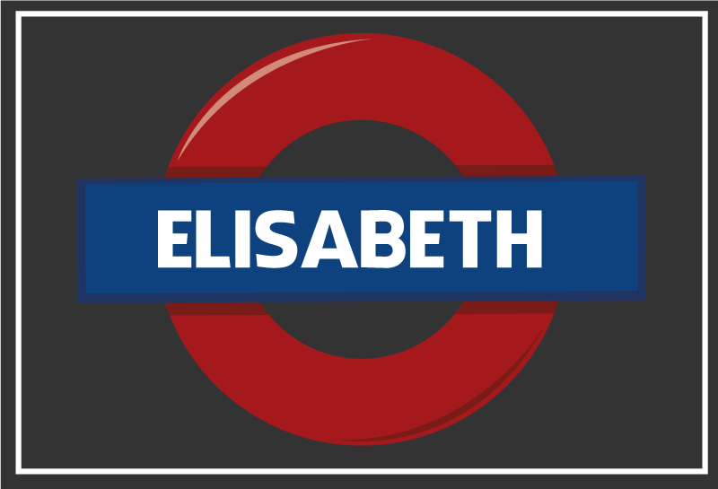 Vinyl Teppich mit Namen u-bahn-zeichen - TenStickers