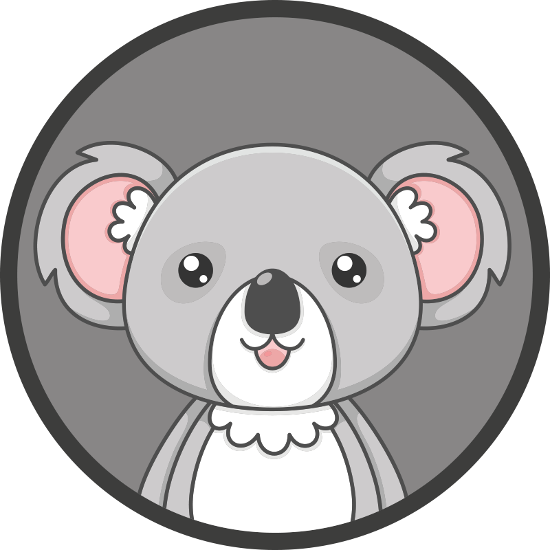 Vinyl Teppich Kinderzimmer süße koala-illustration - TenStickers