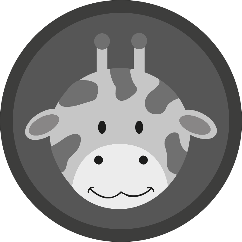 Vinyl Teppich Baby graue babygiraffe - TenStickers
