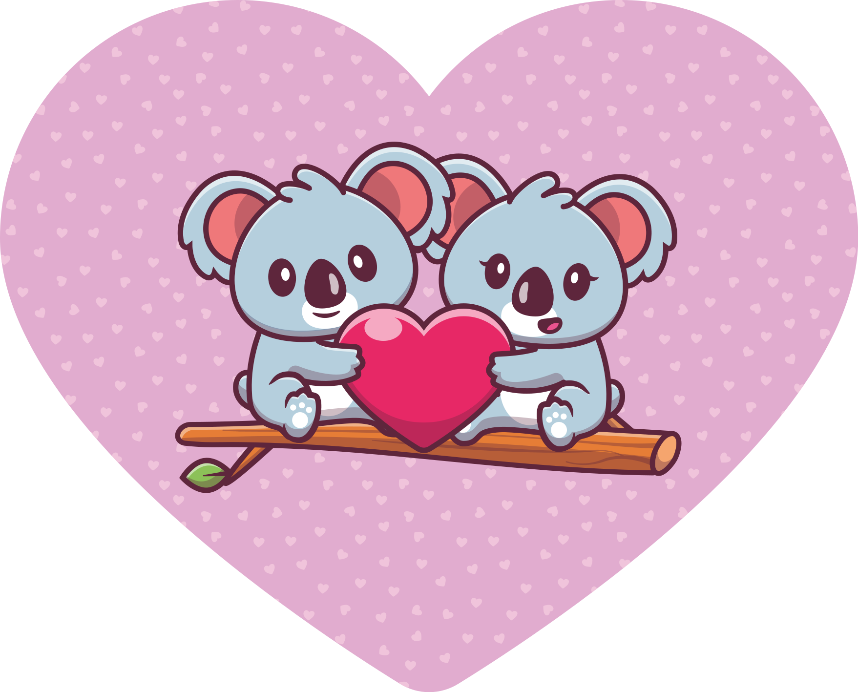 Vinyl teppich kinderzimmer mit süßen koalas - TenStickers