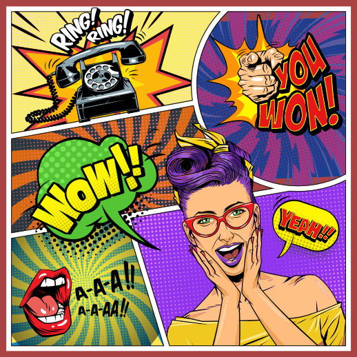 Vinyl Teppich kindlich pop-art-ausdrücke - TenStickers