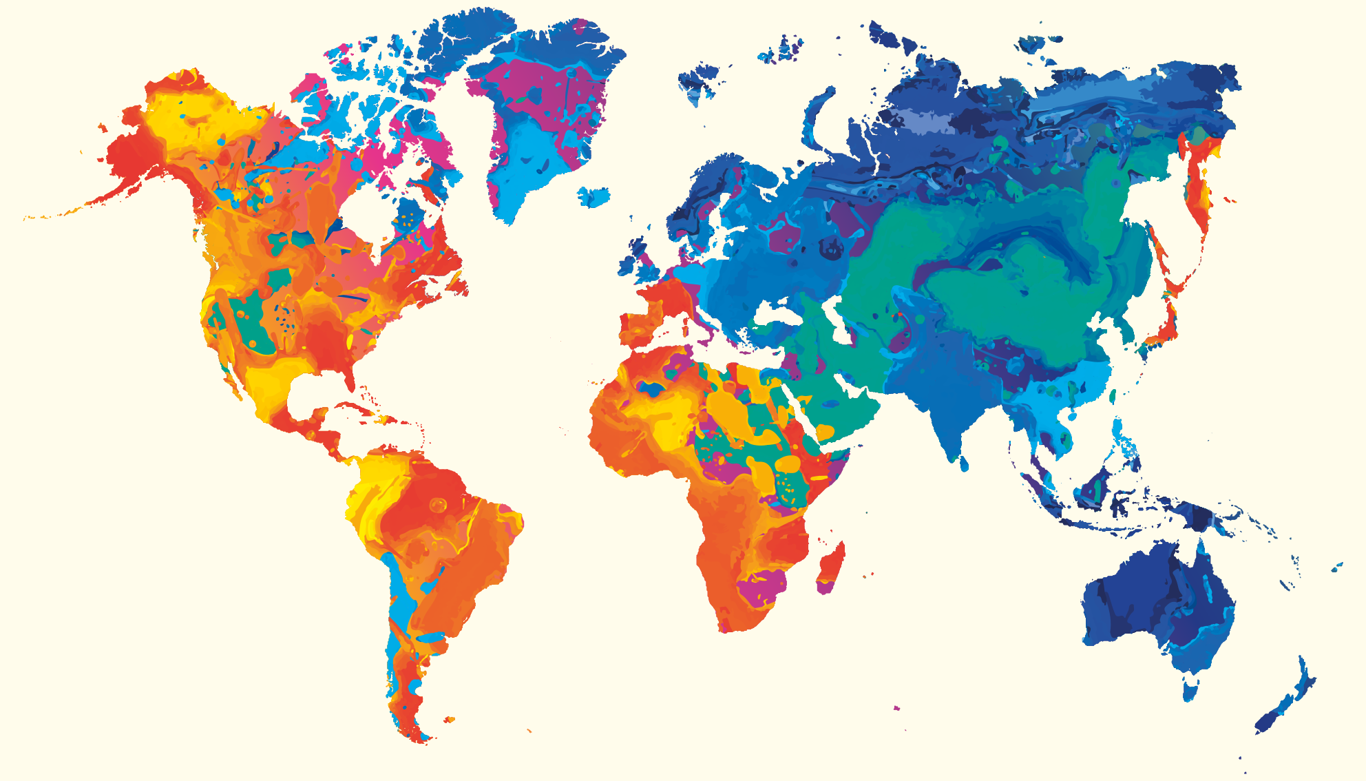 Vinyl teppich weltkarte lebendiger globalatlas - TenStickers