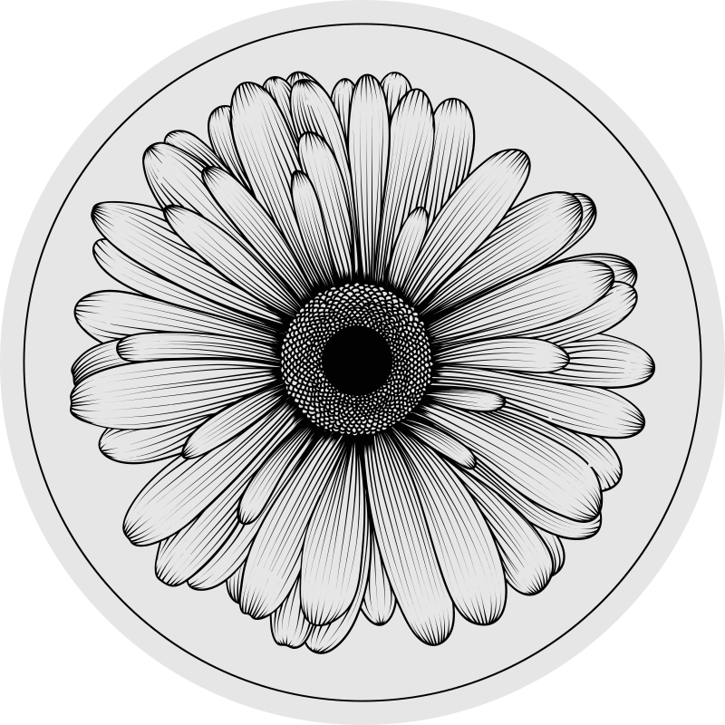 Vinyl Teppich Blumen detaillierte blumenillustration - TenStickers