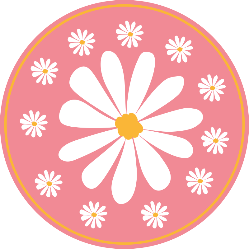 Vinyl teppich blumen pinkes blumenarrangement - TenStickers