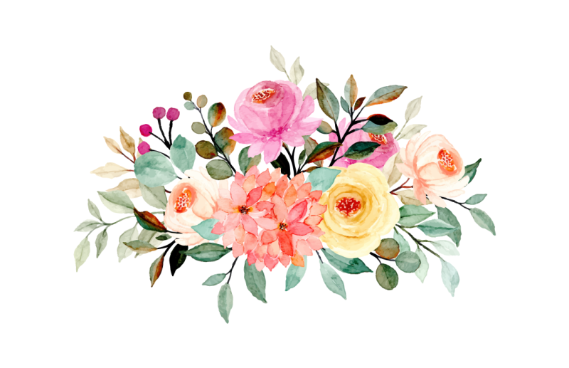 Vinyl teppich blumen florale komposition - TenStickers
