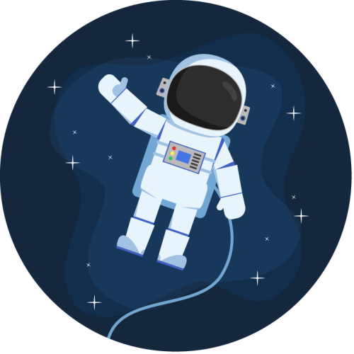 Vinyl Teppich Kinderzimmer kosmonauten-quest - TenStickers