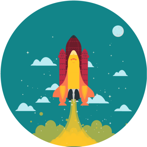 Vinyl Teppich Sterne raketenstart - TenStickers