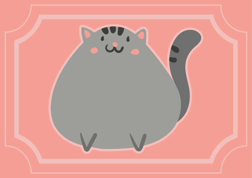 Vinyl Teppich kindlich entzückendes katzenkunstwerk - TenStickers