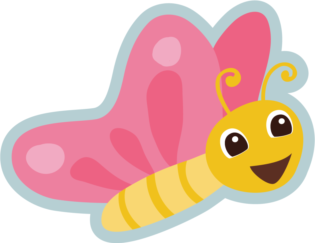 Vinyl Teppich Kinderzimmer bunter schmetterlingscharakter - TenStickers