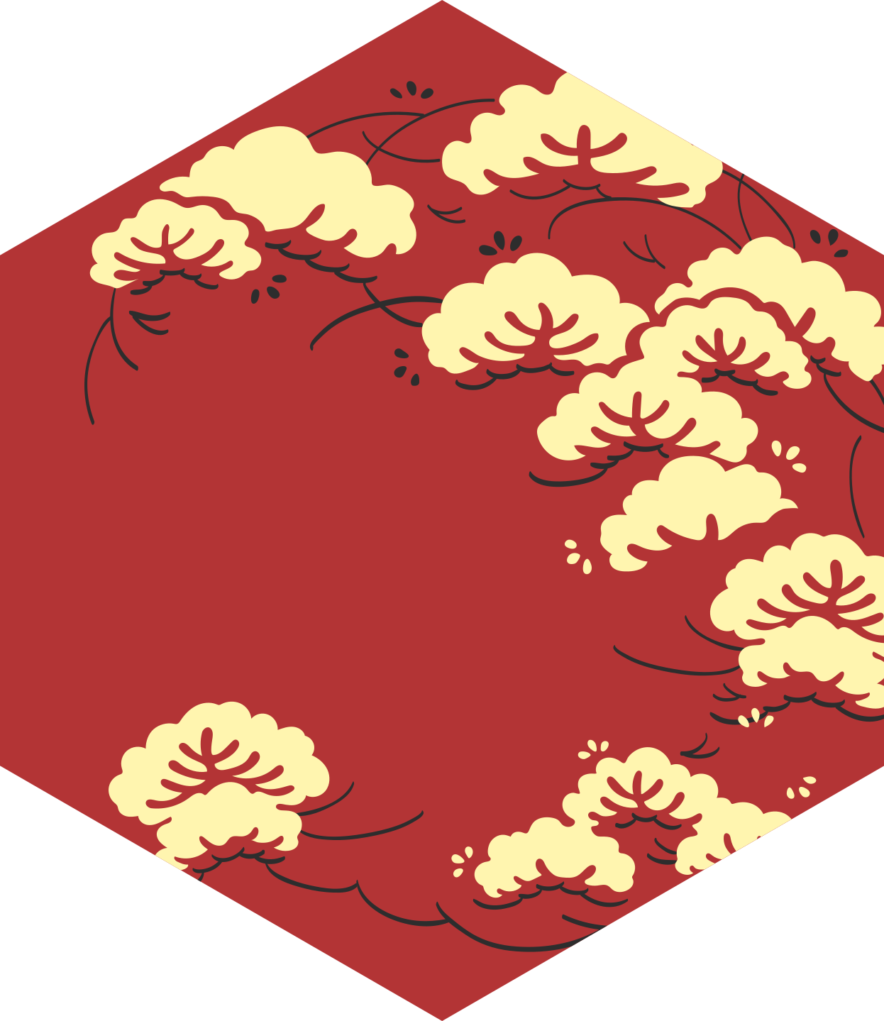 Vinyl Teppich Blumen wolkenblumenmuster - TenStickers