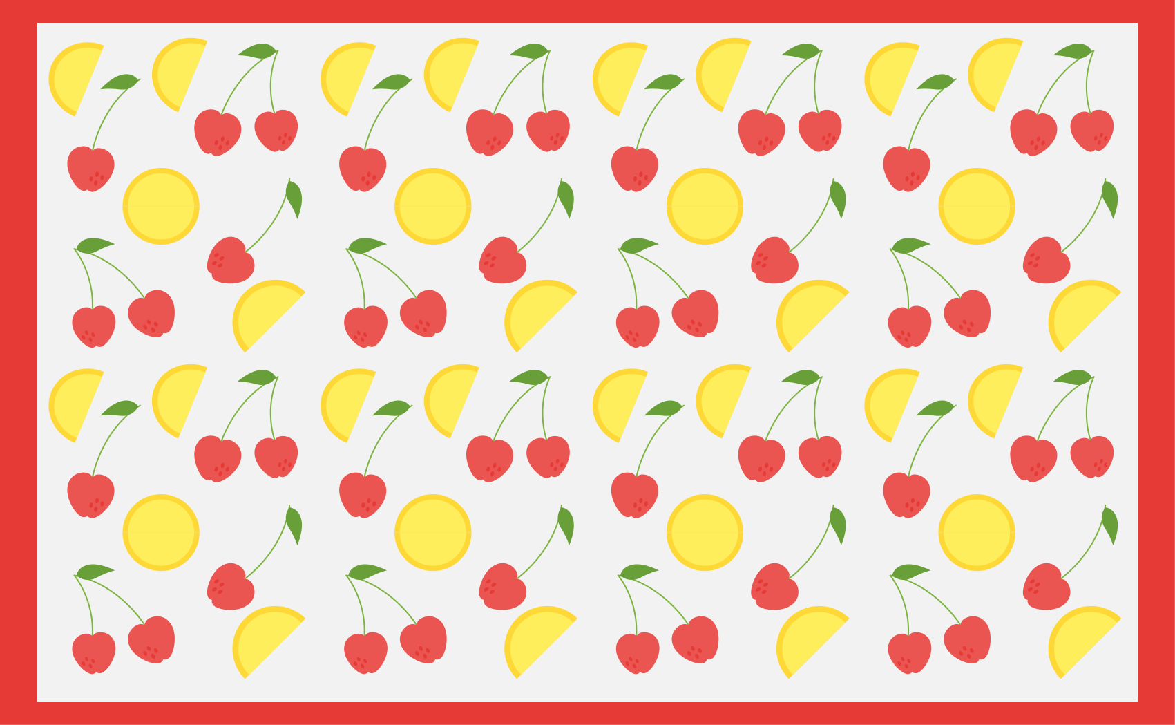 Vinyl Teppich Küche kirsch- und zitronenmotiv - TenStickers