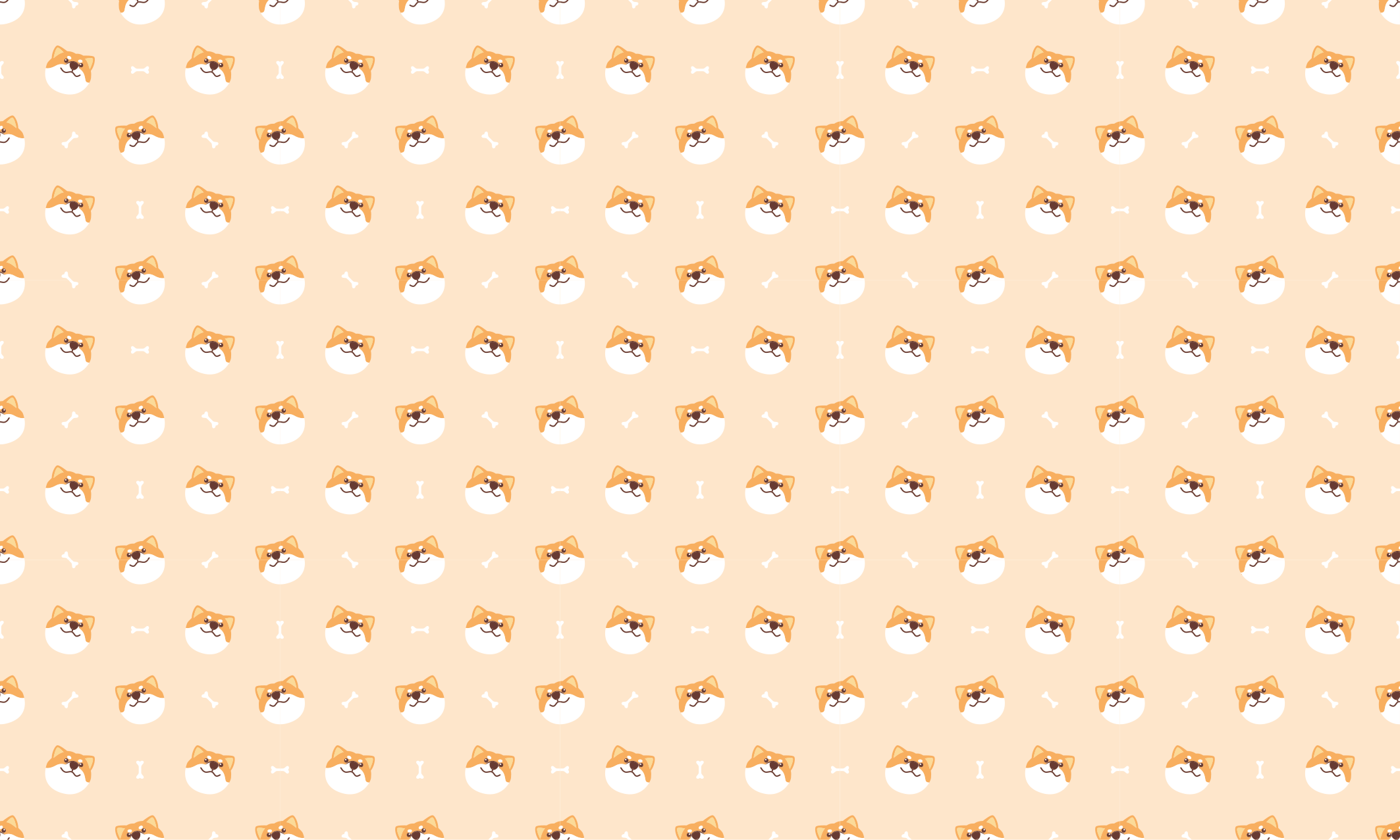 Vinyl teppich tiere mit niedlichen hundegesichtern - TenStickers