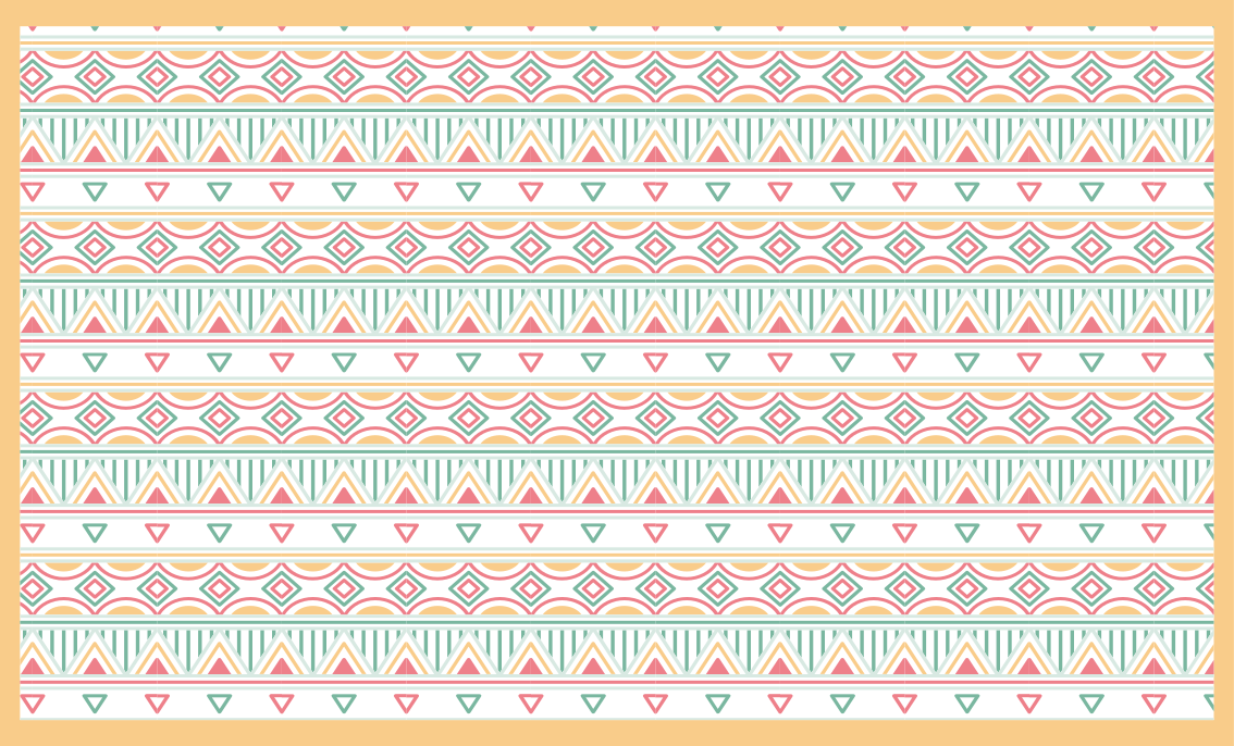 Vinyl Teppich Ethnisch bunt gemusterte streifen - TenStickers