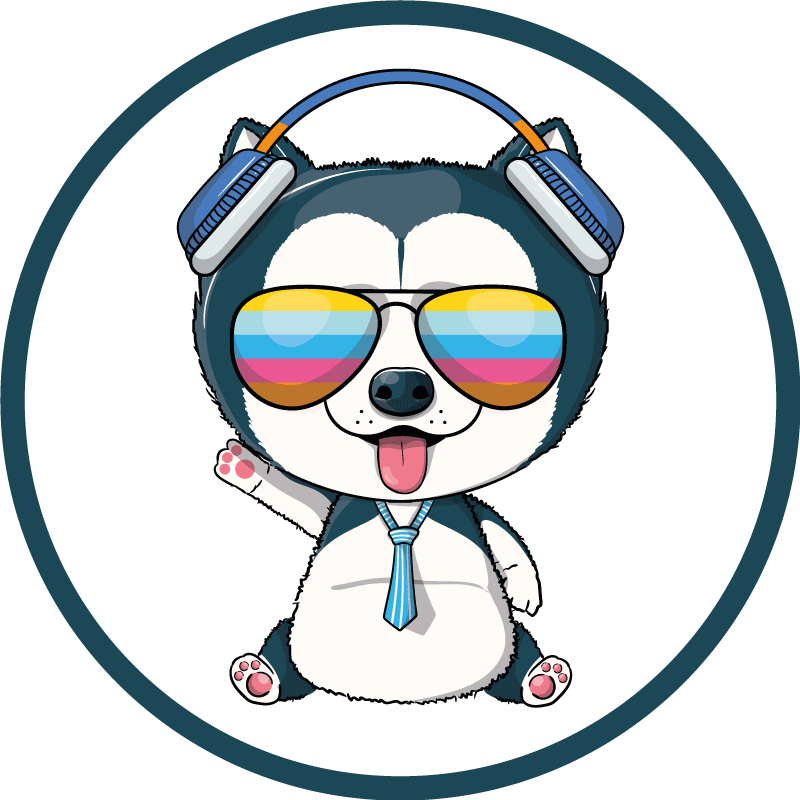 Vinyl Teppich Kinderzimmer cooler hundecharakter - TenStickers