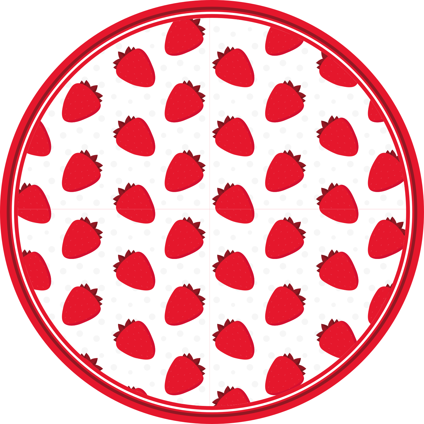 Vinyl Teppich Tiere erdbeer-muster - TenStickers