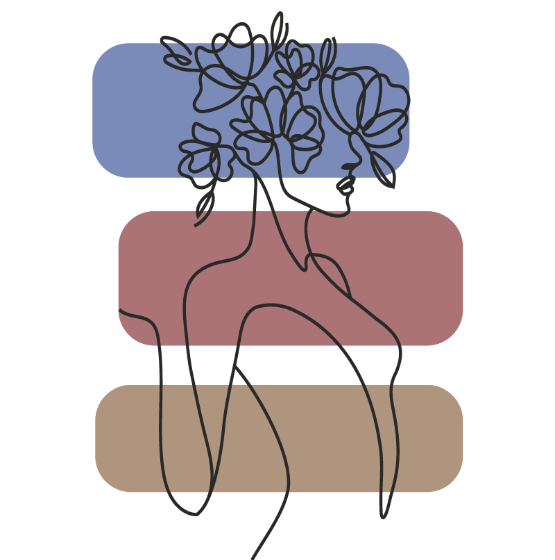 Vinyl Teppich minimalistisch anmutiger botanischer umriss - TenStickers