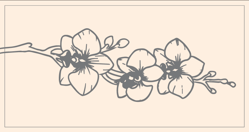 Vinyl Teppich Blumen anmutige orchidee - TenStickers